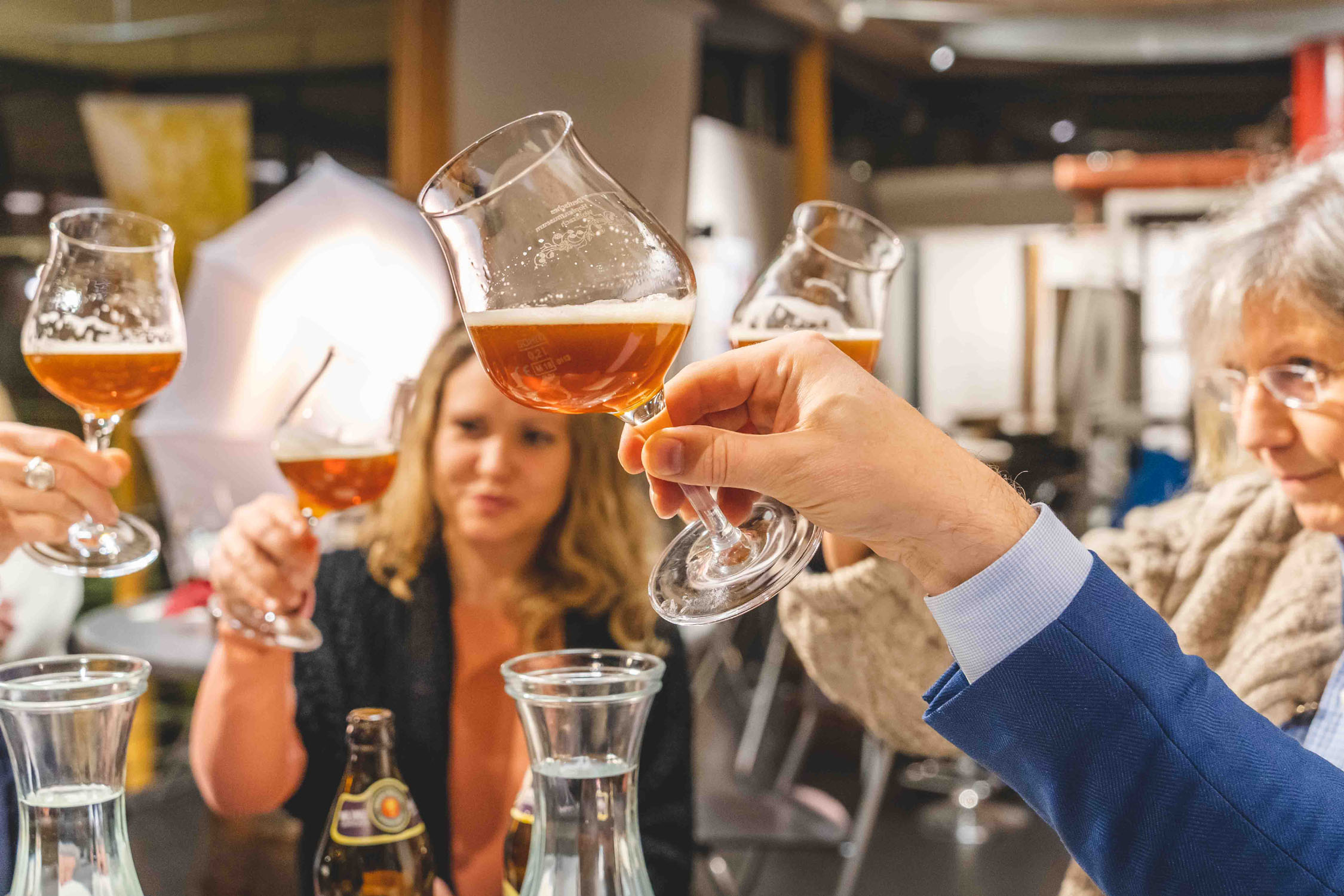 Beer tasting in the German Hop Museum