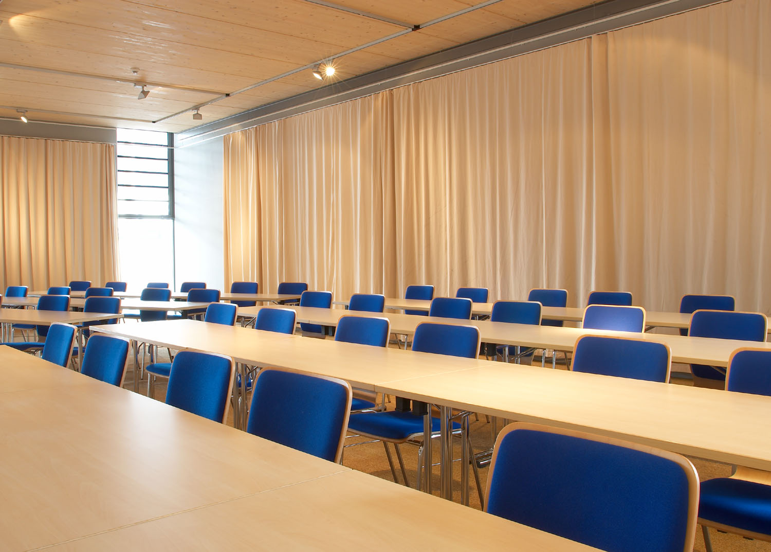 Classroom seating in the event room