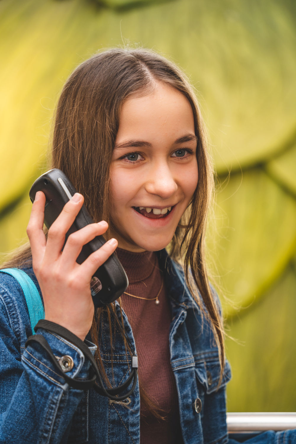 Girl with audio guide