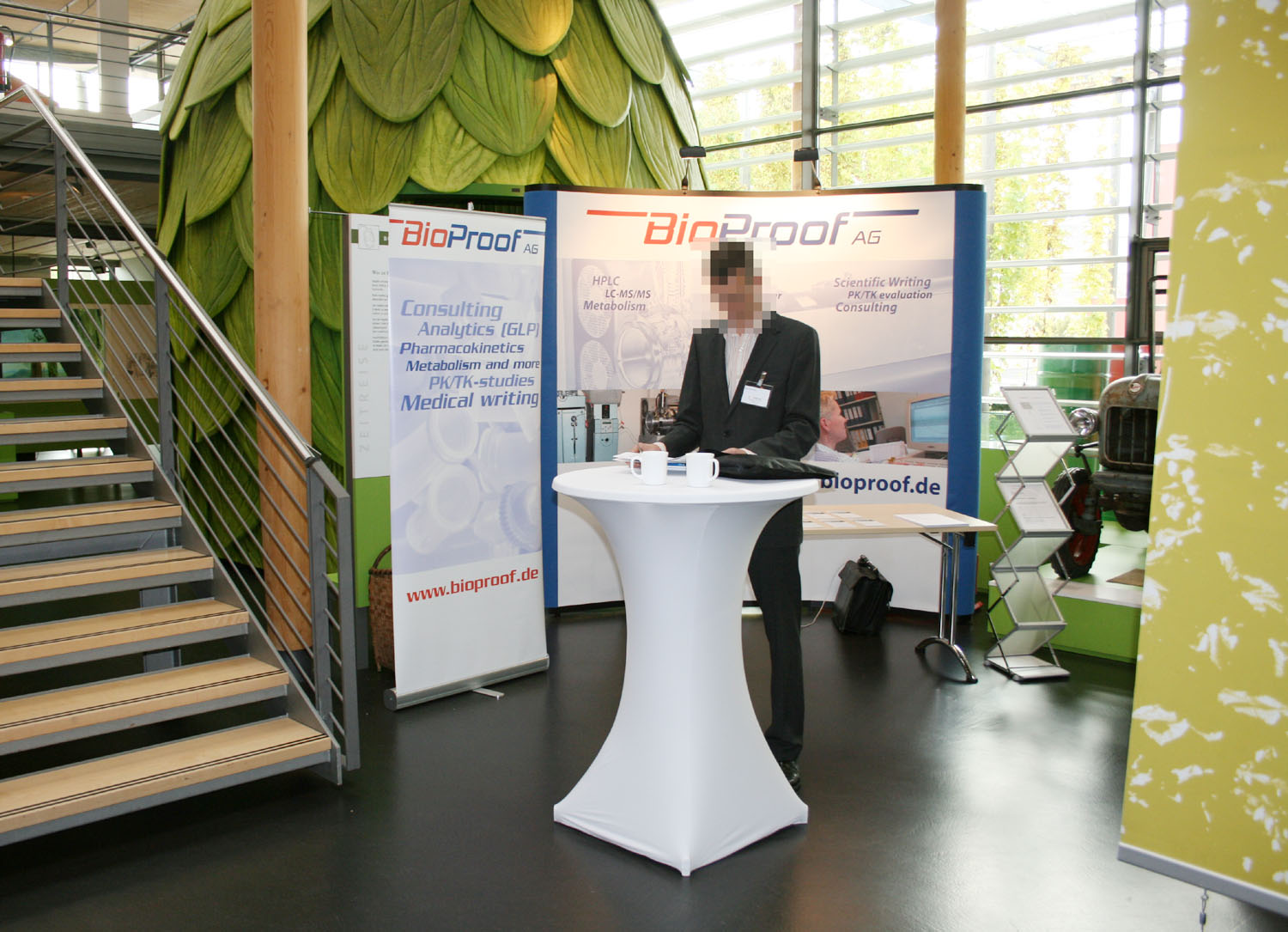 Exhibition stands in the museum