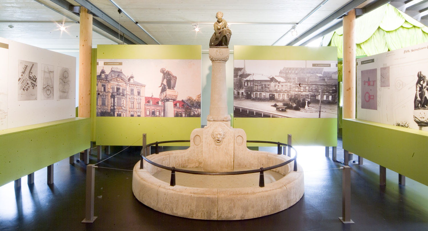 Model of the hop-picker fountain from Fürth
