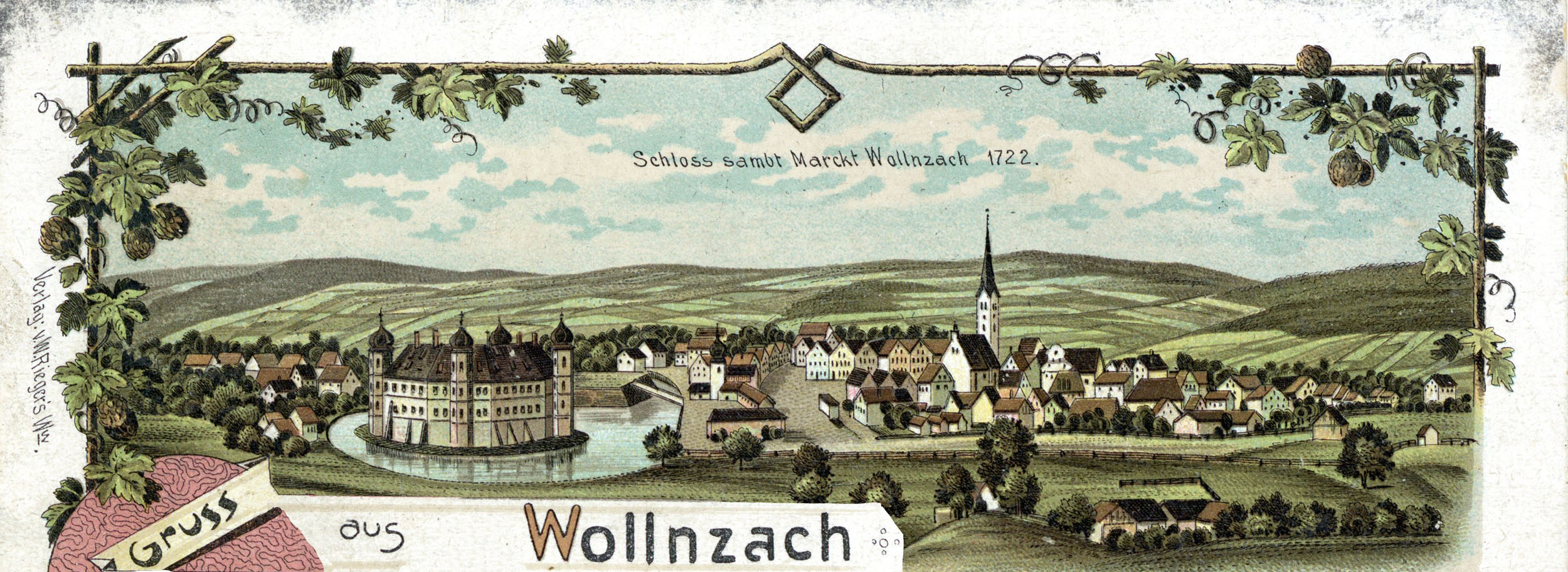 Alte Postkarte vom Markt Wolnzach